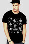 Astronaut in Space Black Short Sleeve T-Shirt