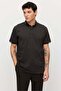 Men's T-Shirt with Buttoned Collar and Contrast Color Details - 2