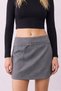 Women's Belted Shorts Detailed Skirt Gray - 3