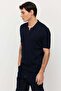 Men's Knitwear Polo Collar Ribbed T-Shirt - 5