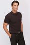 Men's Textured Knitwear Polo Neck T-Shirt - 4
