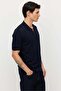 Men's Knitwear Polo Collar Ribbed T-Shirt - 4