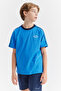 Men's T-Shirt with Text Print Detail - 2