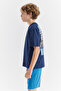Boy's T-Shirt with Print Detail - 2