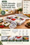 7-Piece Striped Vacuum Tray and Covered Breakfast Set - Leak-Proof and Non-Breathable - 2