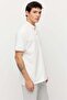 Men's T-Shirt with Buttoned Collar and Contrast Color Details - 3