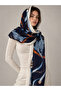 Belt Chain Patterned Navy Blue Pareo 80X180 Shal Sal3006