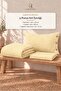 Yellow Yarn Dyed Ranforce Cotton Single Striped Buttoned Duvet Cover Set 160X220 cm - 3