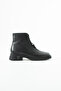 Triana Women's Genuine Leather Zippered Elastic Black Casual Boots - 4