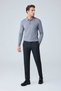 Men's Comfort Fit Black Striped Jogger Pants Stretch Fabric 0247Dngr - 4