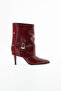 Julia Women's Genuine Leather Burgundy Patent Leather Thin Heeled Boots - 3
