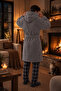 Premium Men's Bathrobe I Wellsoft Plush I Hooded Bathrobe & Bathrobe I with Hat - 5