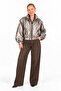 Brand Equivalent Shiny Quilted Bomber Coat