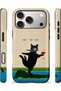 iPhone 17 Pro Compatible - Cat in Dangerous Water, Double Layer Cover, Glossy Surface Protective Case - 2