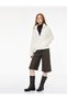 Comfortable Fit Long Sleeve Pocket Zipper Stand Collar Plush Coat