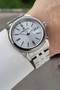 Silver Color 41 mm 5 Atm Men's Wristwatch with Calendar and Gift Packaging - 4