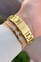 Women's Wristwatch with Yellow Dial and Gold Color Strap, 30 Mm, 2 Years Warranty - 4