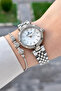 Silver Color 30 mm Crystal Glass Women's Wristwatch with Gift Packaging