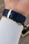 Men's Watch with Case Gray Band Dark Blue Color Adjustable Band - 4