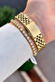 Gold Color 28 mm Women's Wristwatch with Gift Packaging - 5