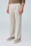Men's baggy fit pleated fabric pants beige 0172dngr