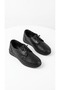 Plus-Artı001-2244 Genuine Leather Orthopedic Women's Black Shoes - 5