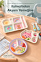 3-Piece Melamine Children's Plate - Extra Durable Bpa-Free Nutrition Set - Unbreakable Children's Nutrition Plate - 4