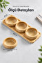 3 Round Bowl Bamboo Snack Bowl with Tray - 3