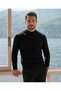 Half Fishmesh Collar Steel Knitted Men's Sweater