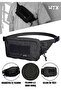 Grovuxa Black Color Multi-Compartment Unisex Outdoor Waist and Shoulder Bag