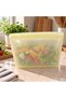 Lush 1500 ml Air and Liquid Leak Proof Ziplock Silicone Storage Bag, 100% Platinum Silicone, Bpa Free, Microwave and Freezer Safe, Reusable Food Storage Bag, Lm0011/12