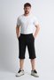 Black Men's Summer Capri Elite with Embroidery Detail, Comfortable Fit, Adjustable Elastic Waist Capri - 2