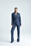 Diel Navy Blue Fabric Trousers - 2