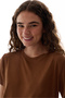 Brown Modal Crew Neck T-Shirt - 3