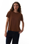Brown Modal Crew Neck T-Shirt