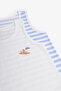 Boy's Off-White Striped 2-Piece Undershirt Set - 4