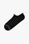Black Basic Mesh Cotton Glitter 3 Pairs Sneaker Socks - 4