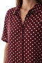 Brown Polka Dots Shirt Pants Pajama Set - 2