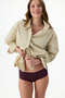 Traceless Burgundy Laser Cut Hipster Panties - 3