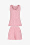Light Pink Bloom Corded Floral Shorts Pajama Set - 4