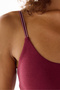 Burgundy Harvard Bralet with Removable Pads - 5