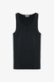 Black Men's Regular Black 2-Pack Undershirts - 2