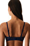 Navy Blue Lotus Strapless Embroidery Bra - 4