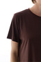 Brown Crew Neck Modal T-Shirt - 4