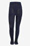 Girl's Pretty Knit Navy Blue Pantyhose