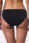 Black Slip Mid Waist Bikini Bottom - 2