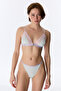 Water Green Micro Lace Triangle Bra - 4