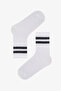 Boy's Lines 3-Piece Tennis White Sock Socks - 3