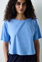 Blue Back Detailed T-Shirt - 3