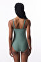 Khaki Drawstring Swimsuit - 2